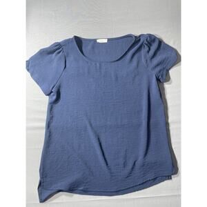 Les Amis Puff Sleeve Top Blue S